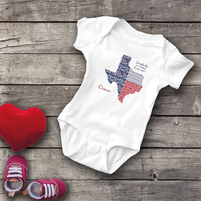 Somebody in Texas Loves Me! Baby Bodysuit (Creator Uploaded)