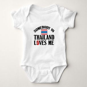 Somebody In Thailand Loves Me Baby Bodysuit
