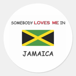 Somebody Loves Me In JAMAICA Classic Round Sticker