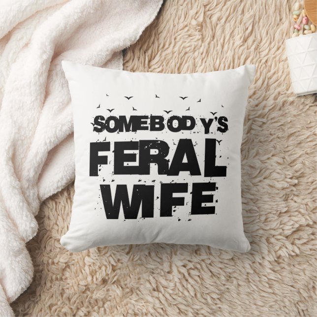 Somebody's Feral Aunt - Blessed Aunt Funny Auntie Cushion (Blanket)