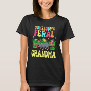 Somebody's Feral Grandma Cute Rat Bow Tie Flowers  T-Shirt