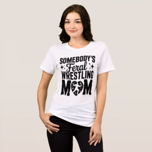 Somebody's Feral Wrestling Mum Heart Tri-Blend Shirt