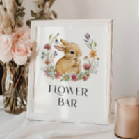 Somebunny Baby Shower Flower Bar Poster
