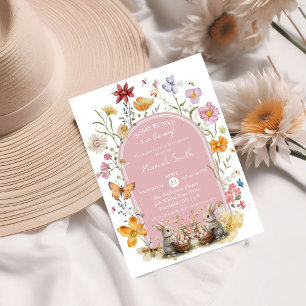 SomeBunny Easter Wildflower Baby Shower Invitation