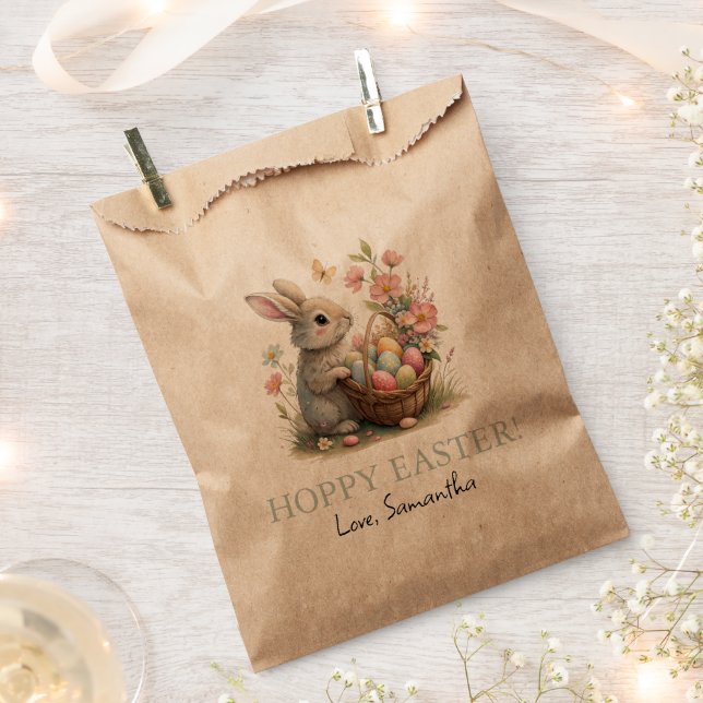 SomeBunny Easter Wildflower Hoppy Easter Favour Bags (Clipped)