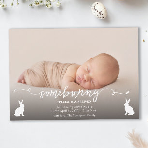 Somebunny Has Arrived Baby Photo Announcement