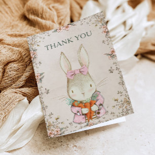 Somebunny is Turning One Birthday Thank You Card