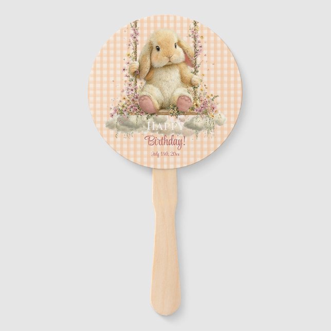 Somebunny is Turning One Handheld Party Fans (Back)