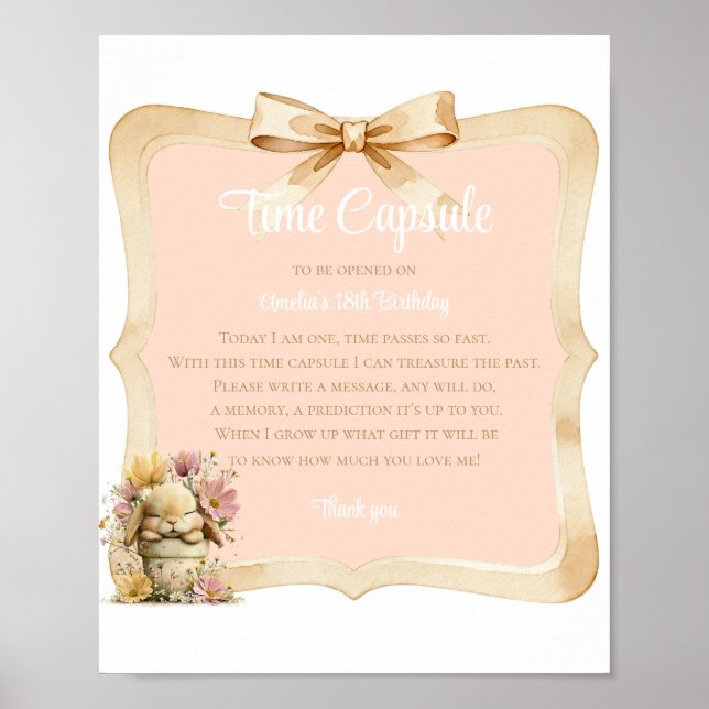 Somebunny is Turning One Milestone Poster (Front)