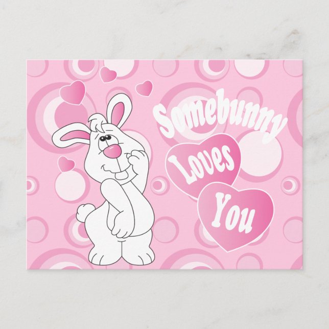 Somebunny Love You Bunny Postcard (Front)
