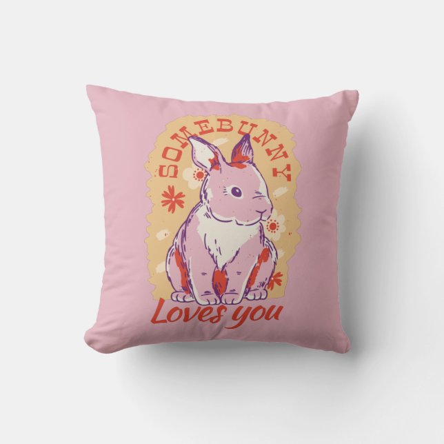 Somebunny Loves You  Cushion (Front)