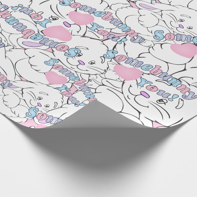 Somebunny Loves You Wrapping Paper (Corner)