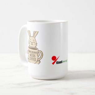 "Somebunny Needs Coffee" Mug   Cute Rabbit Pun Gif