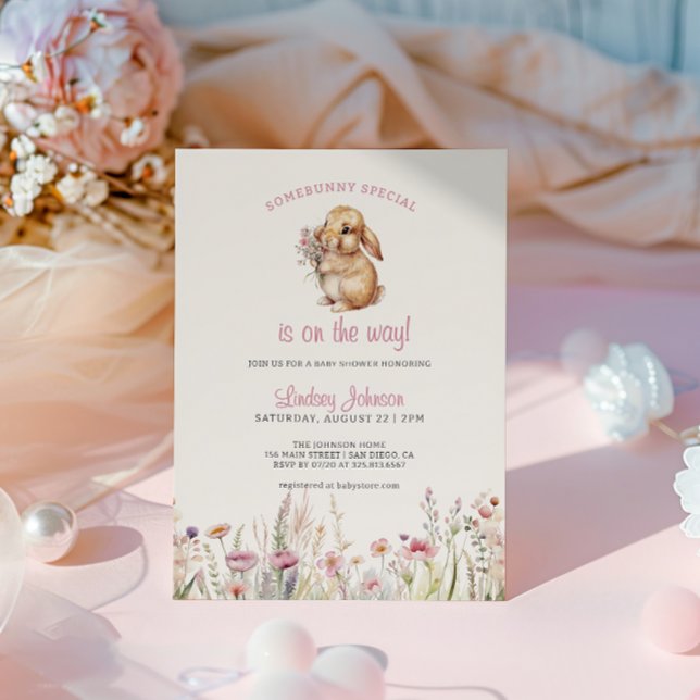 Somebunny Special Is On The Way Baby Shower Invitation (Creator Uploaded)