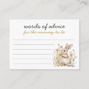 Somebunny Special Words Of Advice Baby Shower Enclosure Card