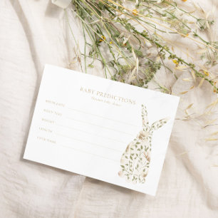 Somebunny Spring Floral Baby Shower Guesses Game