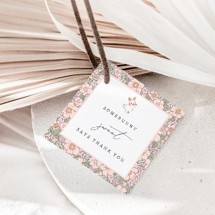 Somebunny Sweet Spring Easter Girls Thank You Favour Tags