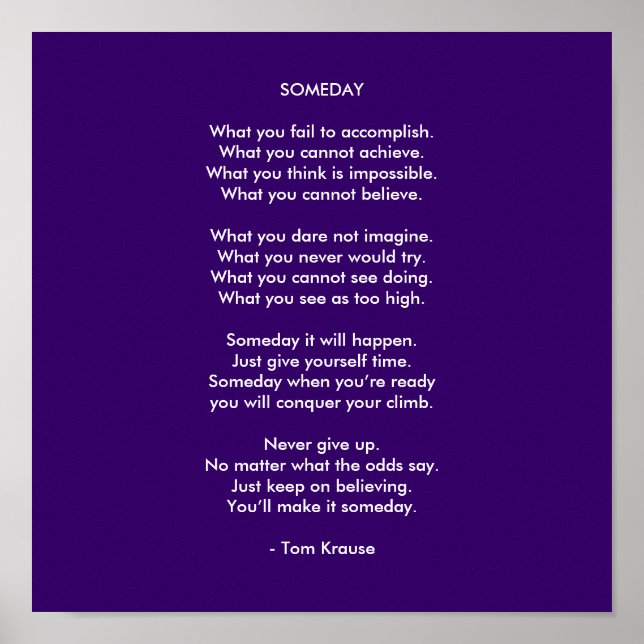 SOMEDAY POSTER (Front)