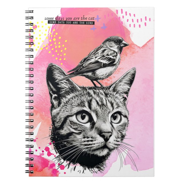 Somedays...- Cat + Bird | Notebook Journal (Front)
