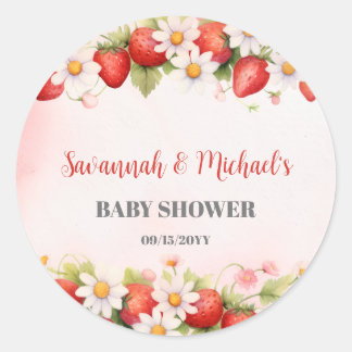 Someone Berry Sweet Baby Shower Classic Round Sticker