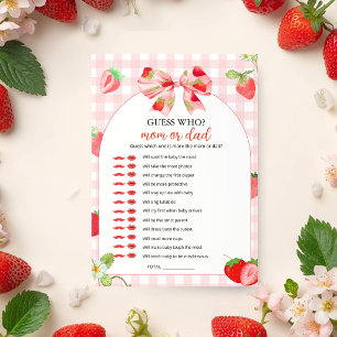 Someone Berry Sweet Baby Shower   Guess Who Invitation