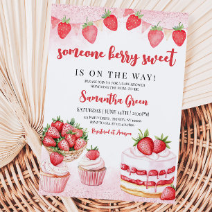Someone Berry Sweet Baby Shower Invitation