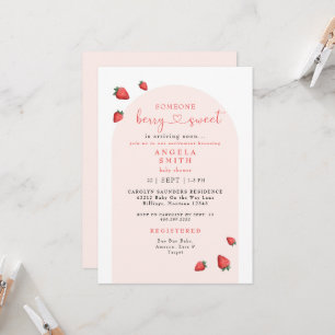 Someone Berry Sweet Blush Baby Shower Invitation