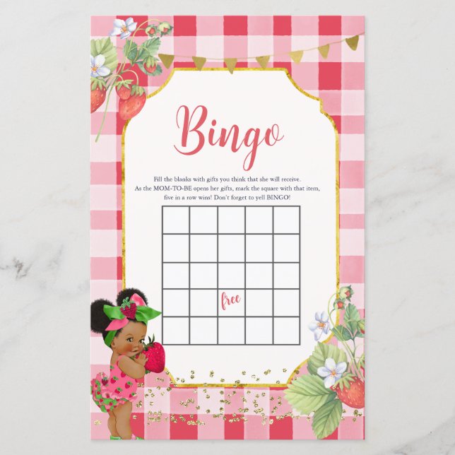 Someone Berry Sweet Strawberry Baby Bingo Games (Front)