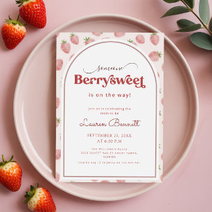 Someone Berry Sweet Strawberry Baby Shower Invitation