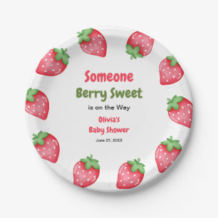 Someone Berry Sweet Strawberry Baby Shower Paper Plate