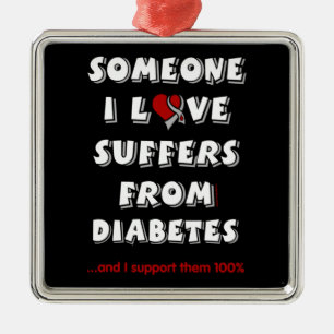 Someone I Love...Diabetes Metal Tree Decoration