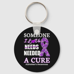 Someone I love needs needed a alzheimers Awareness Key Ring