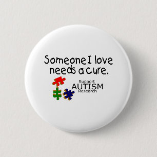 Someone I Love (Puzzle Pieces) 6 Cm Round Badge