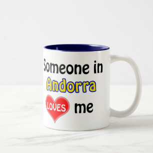 Someone in Andorra loves me Two-Tone Coffee Mug