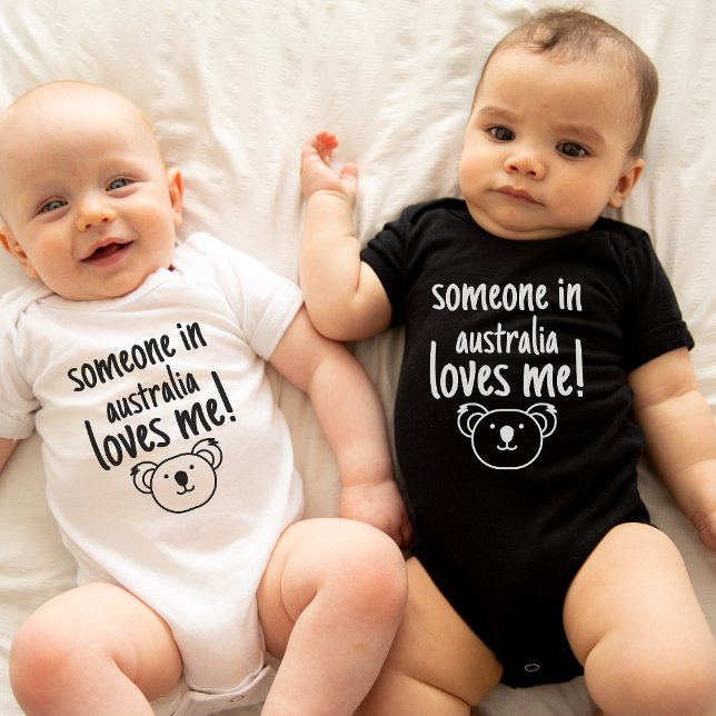 Someone In Australia Loves Me Cute Baby Austra Baby Bodysuit (Creator Uploaded)