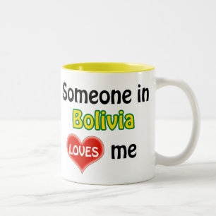 Someone in Bolivia loves me Two-Tone Coffee Mug