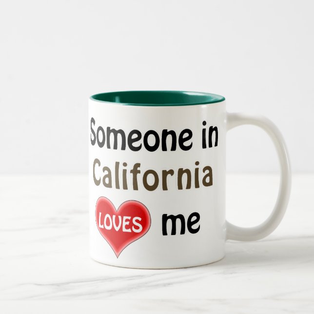 Someone in California loves me Two-Tone Coffee Mug (Right)