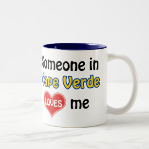Someone in Cape Verde loves me Two-Tone Coffee Mug