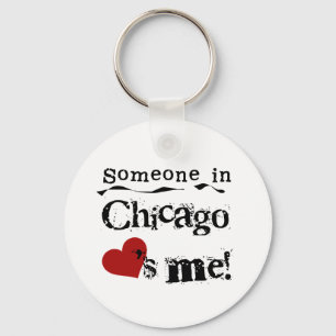 Someone in Chicago Key Ring