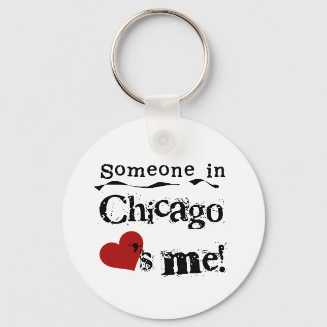 Someone in Chicago Key Ring (Front)