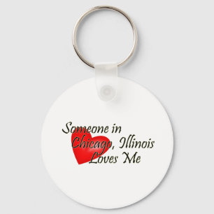 Someone in Chicago Loves Me Key Ring
