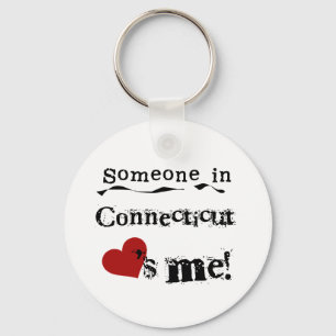 Someone In Connecticut Loves Me Key Ring