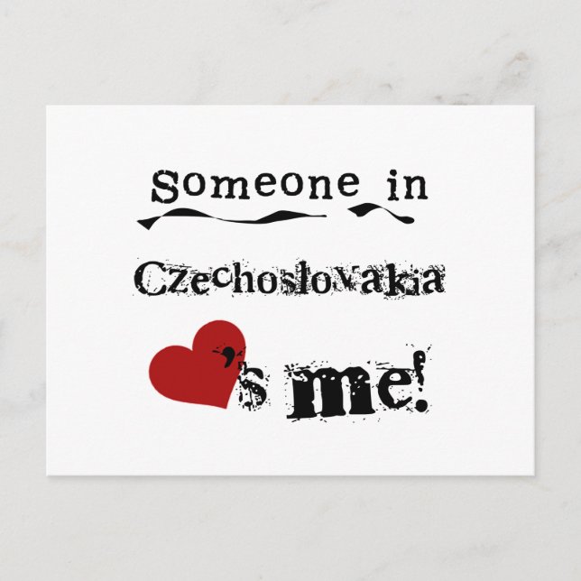 Someone In Czechoslovakia Loves Me Postcard (Front)