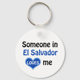 Someone in El Salvador loves me Key Ring