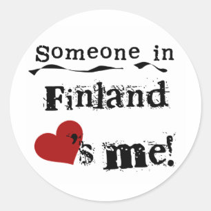 Someone In Finland Loves Me Classic Round Sticker
