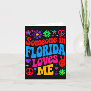 Someone In Florida Loves Me Boho Floral Peaceful C Card