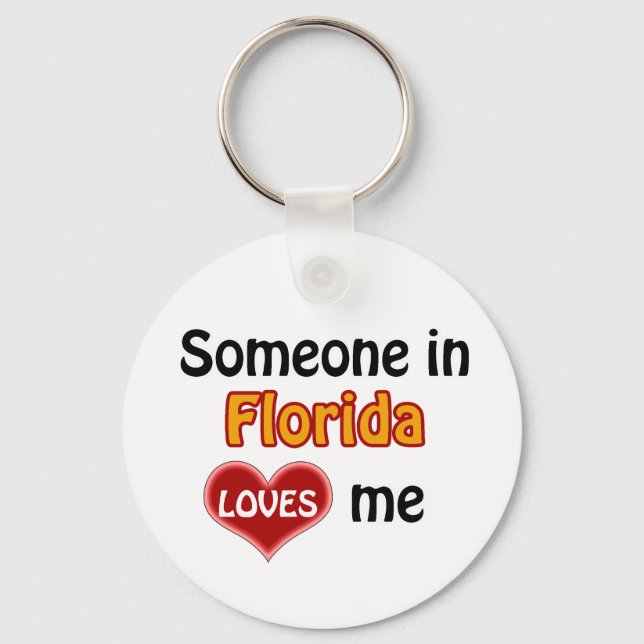 Someone in Florida Loves me Key Ring (Front)