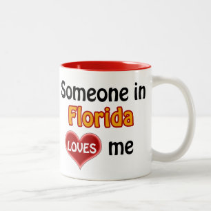 Someone in Florida loves me Two-Tone Coffee Mug