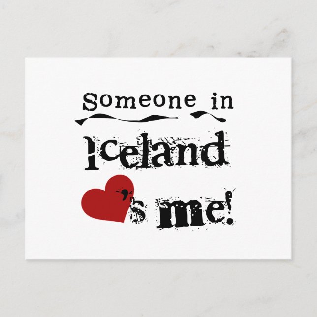 Someone In Iceland Loves Me Postcard (Front)