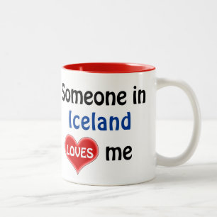 Someone in Iceland loves me Two-Tone Coffee Mug